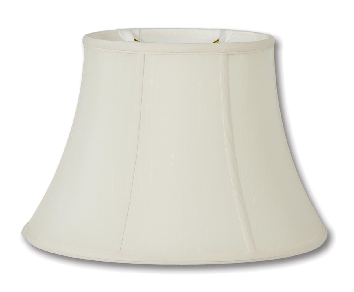 Oval Bell Lamp Shades - Eggshell Color, Tissue Shantung Material