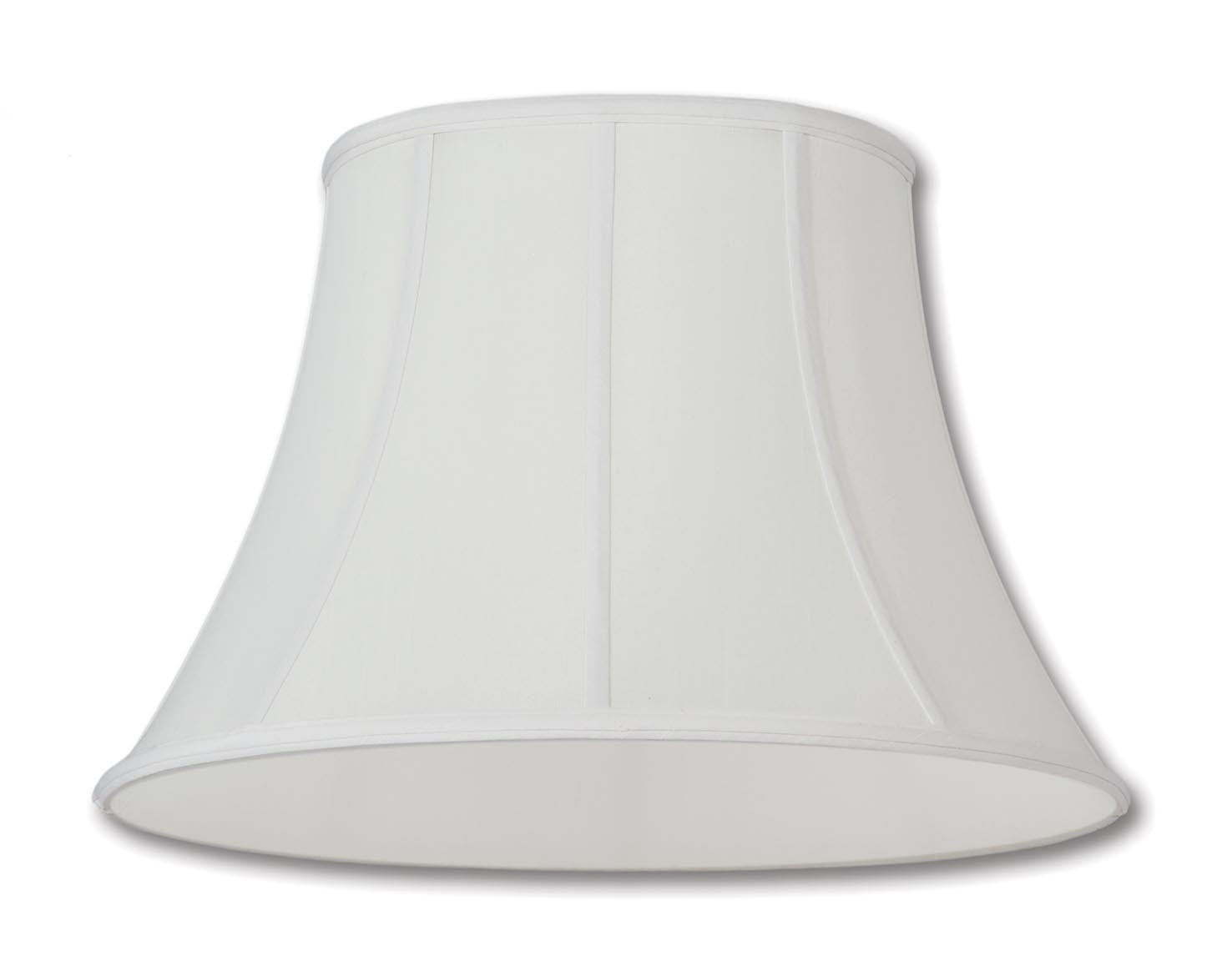 Off White Color Oval Bell Lamp Shades - Tissue Shantung Material
