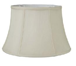 Beige Tissue Shantung Floor Lamp Shallow Drum Shade