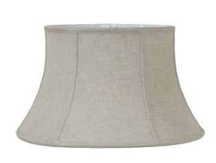 Natural Color Fine Linen Floor Lamp Shallow Drum Shade 