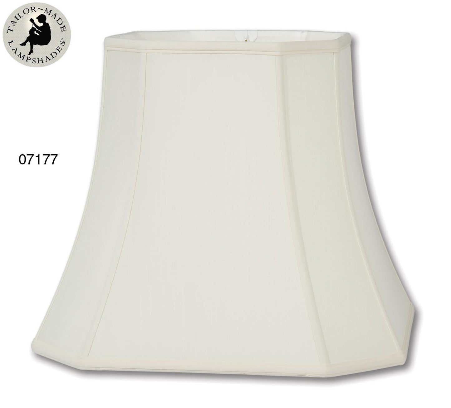 Cut Corner Square Lamp Shades - Eggshell Color, Tissue Shantung Material