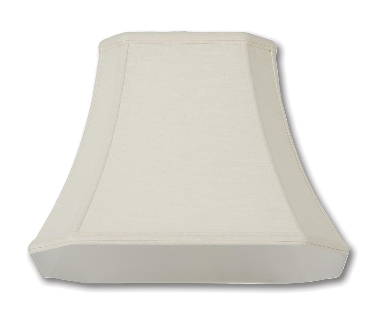 Cut Corner Rectangle Lamp Shades - Natural Color, 100% Fine Linen
