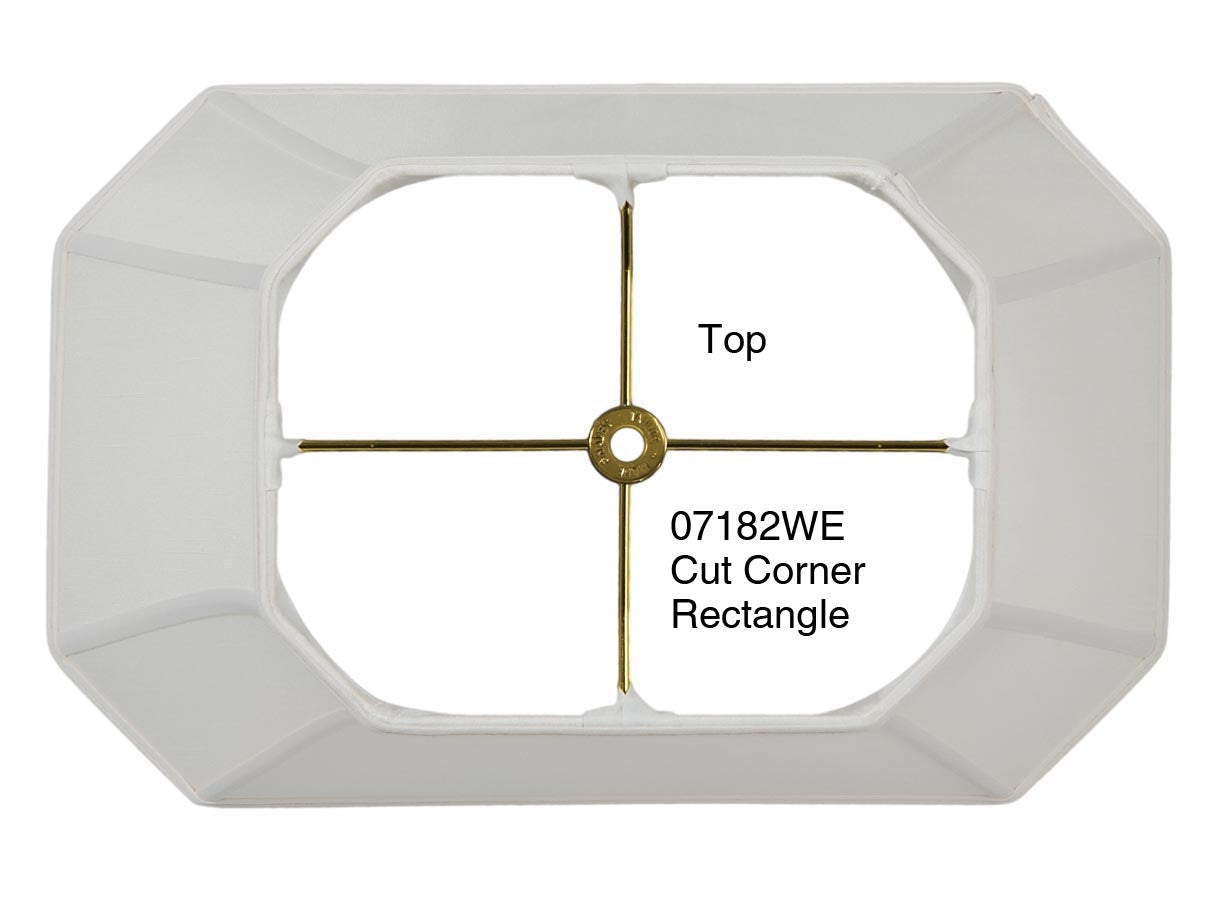Essential Shades Brand Cut Corner Rectangle, Value Lamp Shades