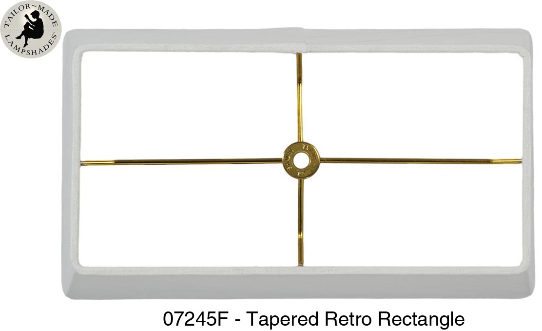 Tapered Retro Rectangle Hardback Shades - Off White Color, 100% Fine Linen