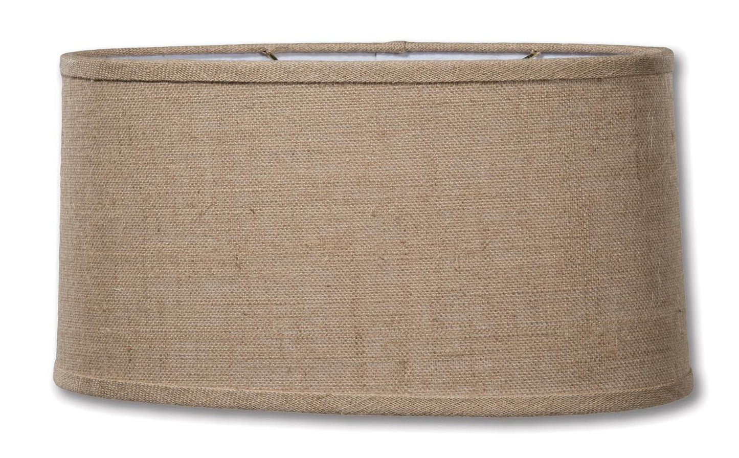 Almond Color Burlap Retro Oval Hardback