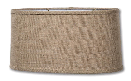 Almond Color Burlap Retro Oval Hardback