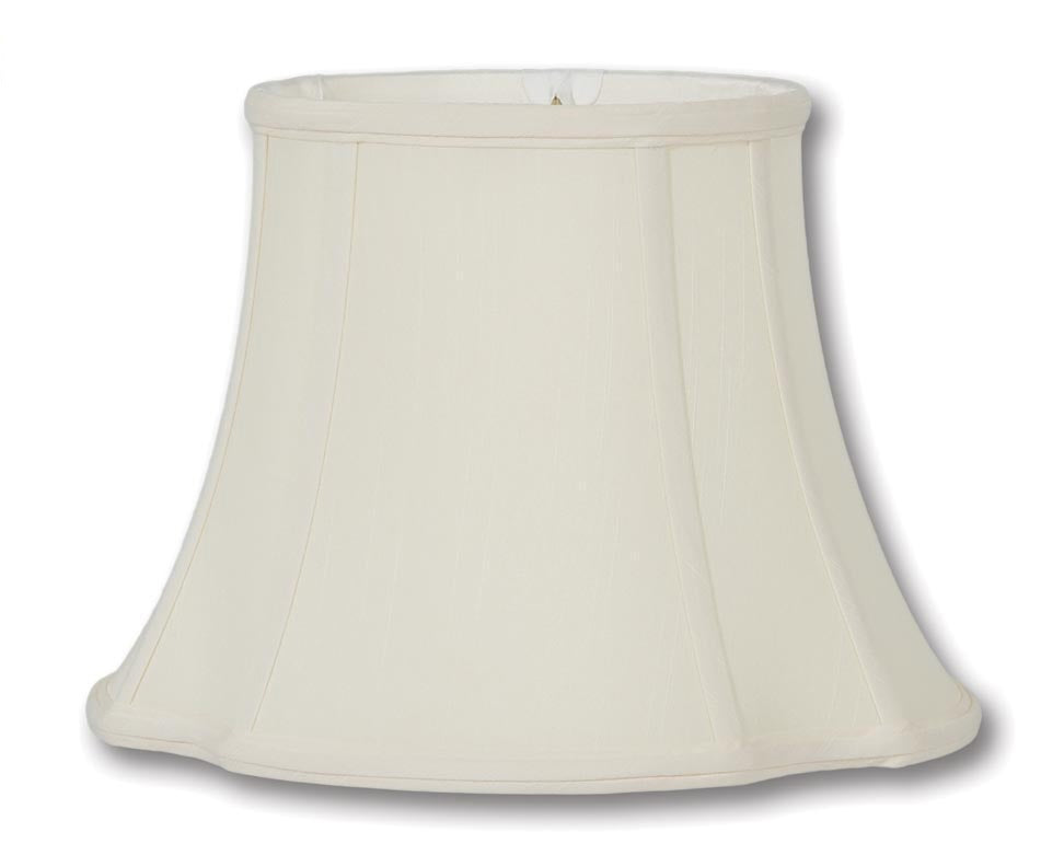 French Oval Lamp Shades - Eggshell Color, Tissue Shantung Material