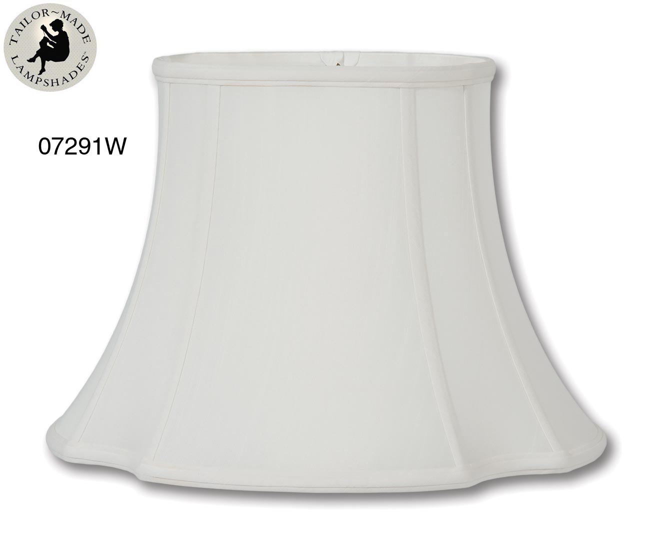 French Oval Lamp Shades - Off White Tissue Shantung Material