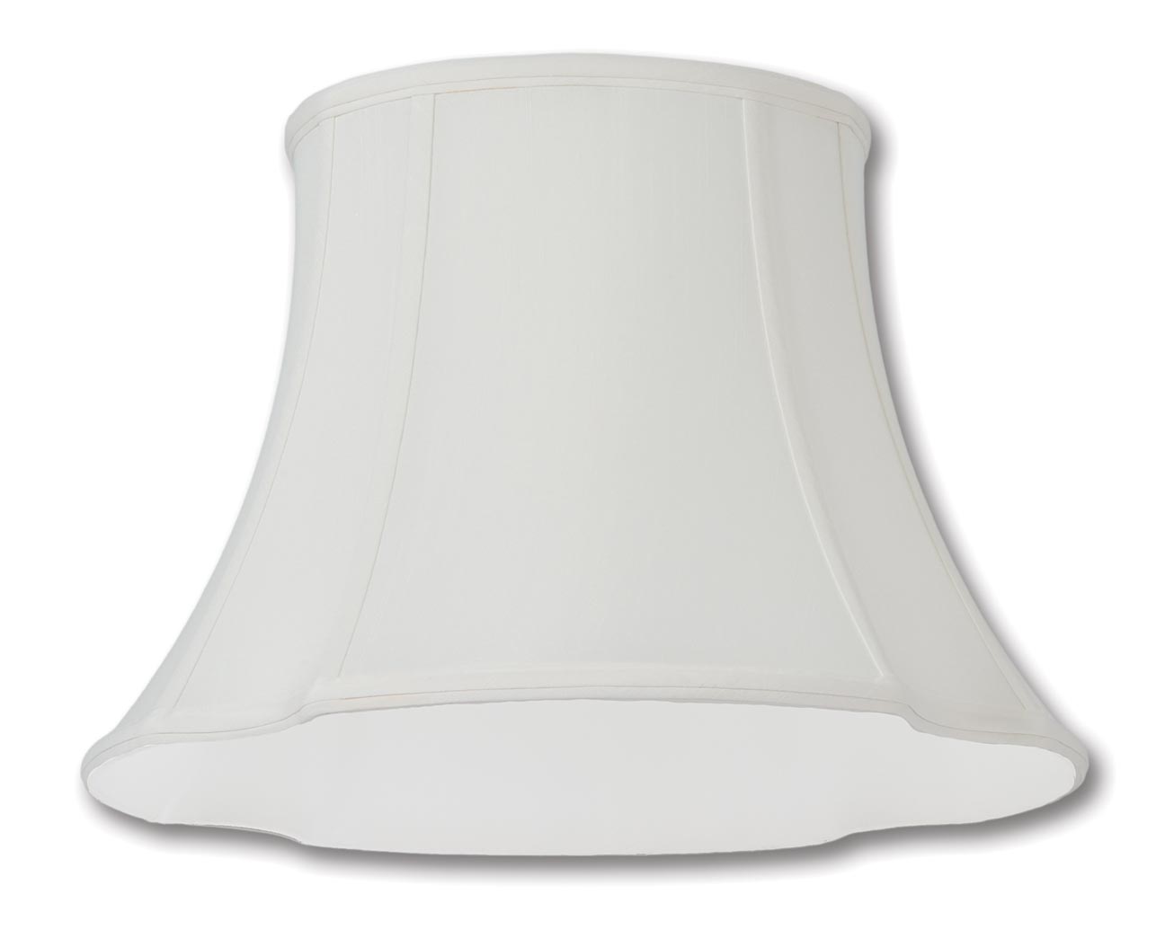 French Oval Lamp Shades - Eggshell Color, Tissue Shantung Material