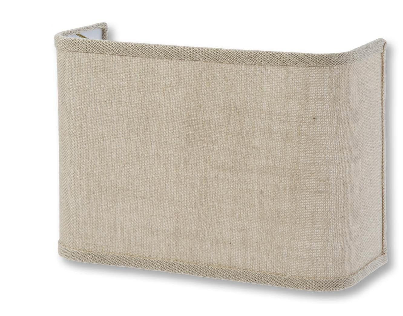 Half Lamp Shades for Sconces and Bed Side Lamps - Driftwood Color, Burlap material