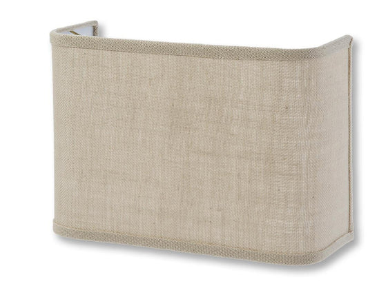Half Lamp Shades for Sconces and Bed Side Lamps - Driftwood Color, Burlap material