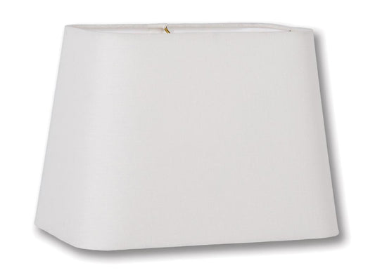 Round Corner Rectangle Hardback Shades - Off White Color, 100% Fine Linen