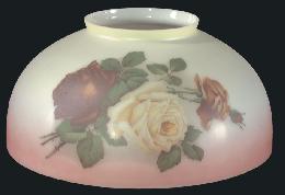 USA-made English Roses Dome Shade and Font, 14 inch fitter