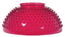 Cranberry Hobnail Dome Shade, 14 inch fitter