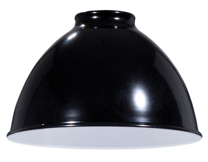 2-1/4 Inch Lip Fitter Industrial Style Metal Dome Shades, 7-1/16" Dia. - Choice of Color (08350B)
