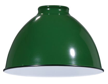 2-1/4 Inch Lip Fitter Industrial Style Metal Dome Shades, 7-1/16" Dia. - Choice of Color (08350B)