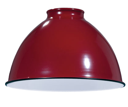 2-1/4 Inch Lip Fitter Industrial Style Metal Dome Shades, 7-1/16" Dia. - Choice of Color (08350B)