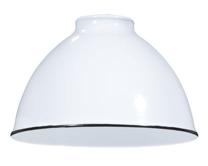 2-1/4 Inch Lip Fitter Industrial Style Metal Dome Shades, 7-1/16" Dia. - Choice of Color (08350B)