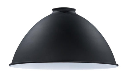 10" Metal Dome Lamp Shade - Satin Black Finish, 2 1/4" Fitter Size