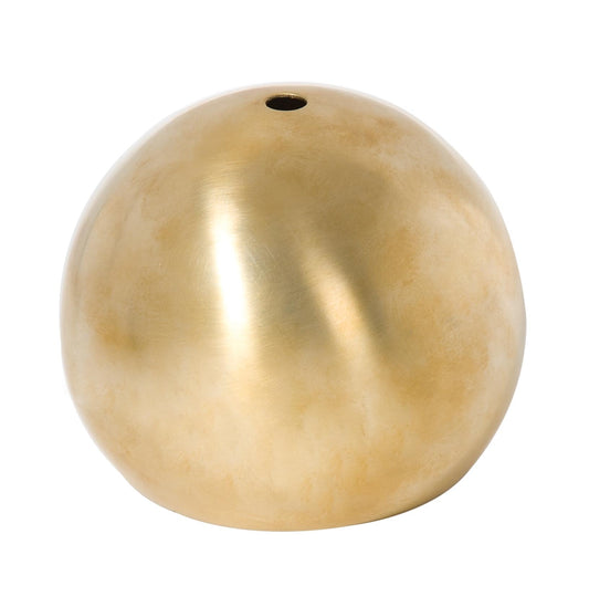 4.723" Dia. Eyeball-Shaped Metal Lamp Shade, Unfinished Satin Brass