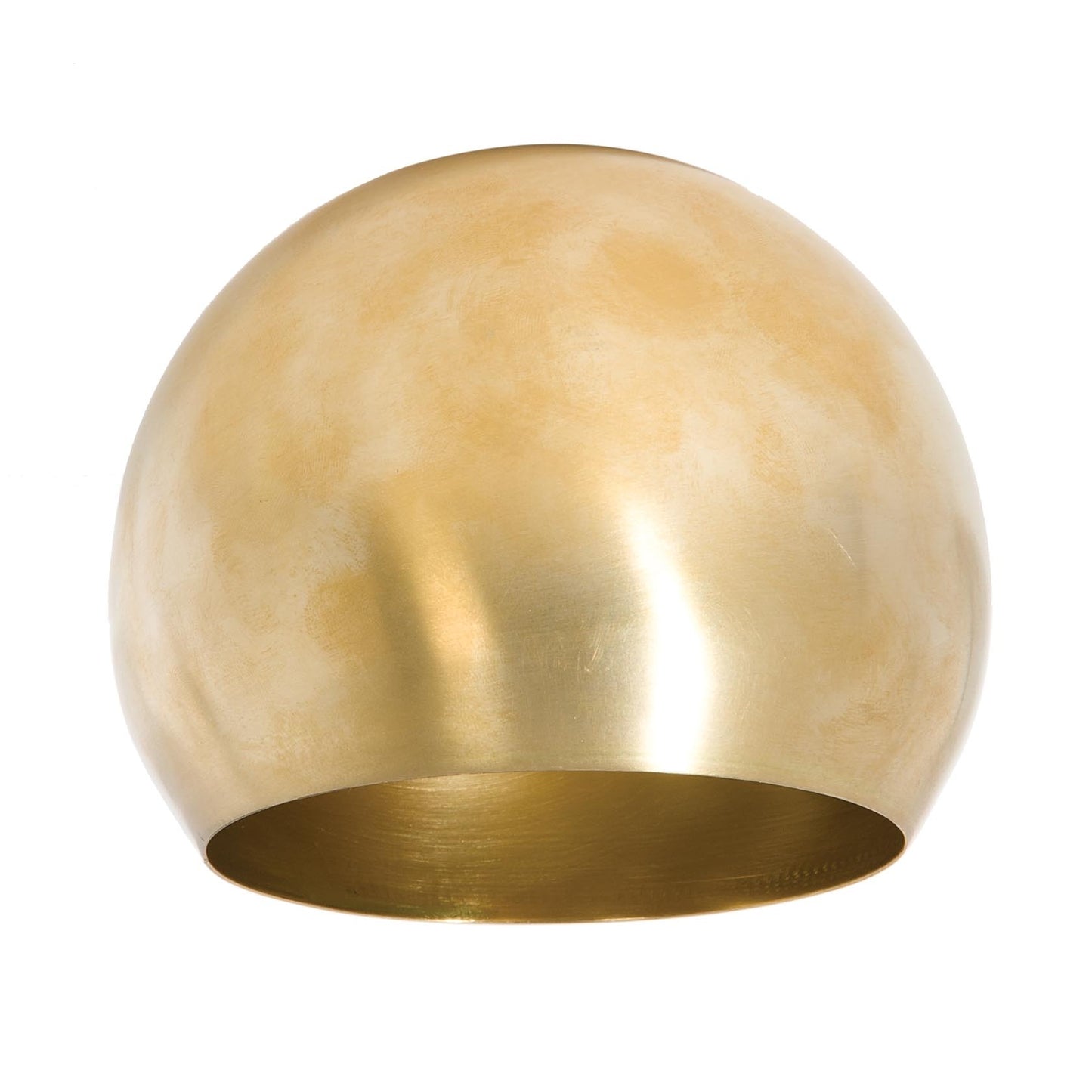 4.723" Dia. Eyeball-Shaped Metal Lamp Shade, Unfinished Satin Brass