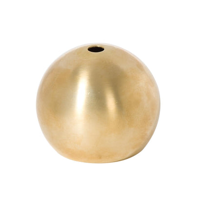  3-3/16" Dia. Eyeball-Shaped Metal Lamp Shade, Unfinished Satin Brass