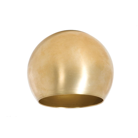  3-3/16" Dia. Eyeball-Shaped Metal Lamp Shade, Unfinished Satin Brass
