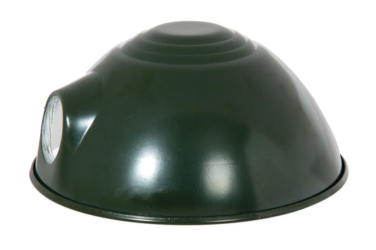 1-1/4 Inch Inner Diameter Fitter Opening On Side & UNO Threaded Green Metal Parabolic Lamp Shade