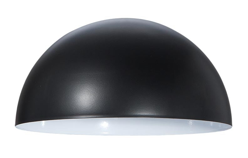 8" Diameter, Modern Half-Dome Metal Lamp Shade - Satin Black Finish