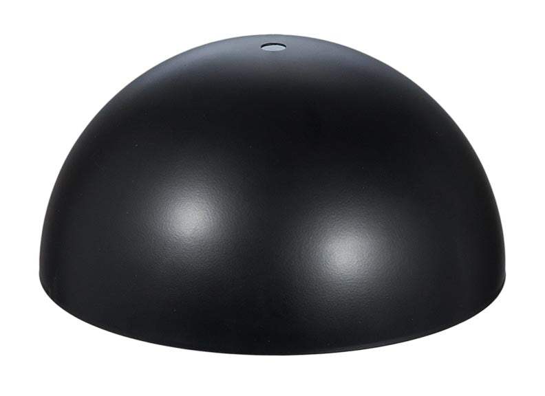 8" Diameter, Modern Half-Dome Metal Lamp Shade - Satin Black Finish