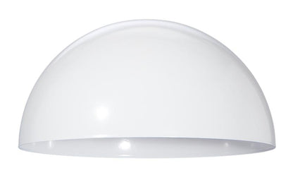 8" Diameter, Modern Half-Dome Metal Lamp Shade - White Finish