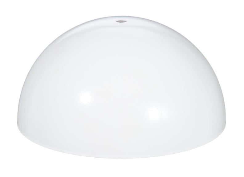 8" Diameter, Modern Half-Dome Metal Lamp Shade - White Finish