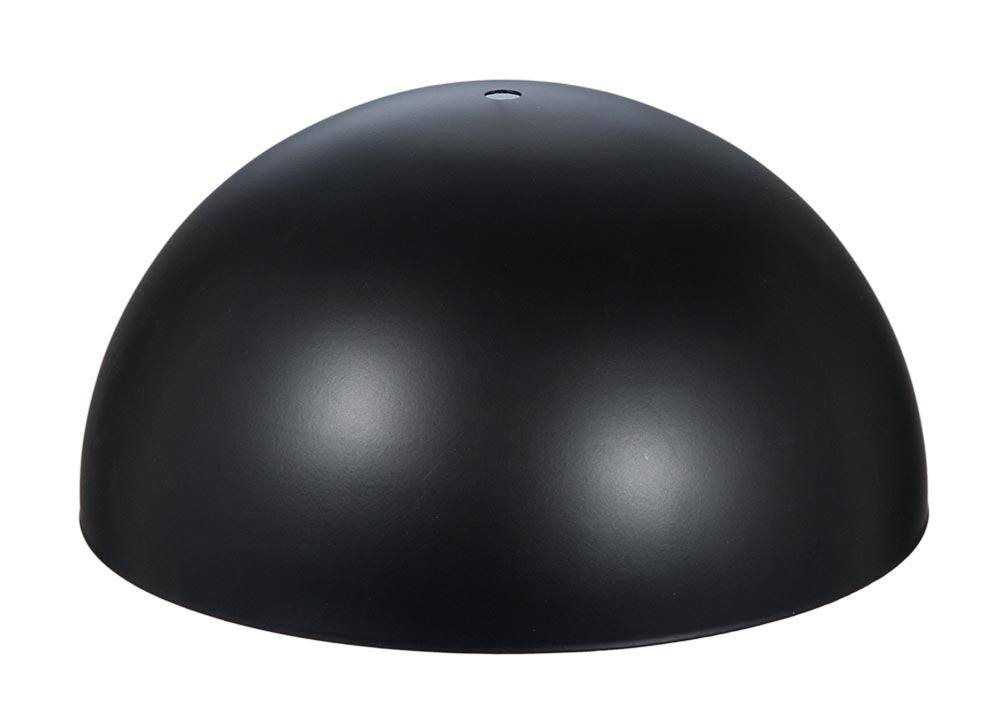 10" Diameter, Modern Half-Dome Metal Lamp Shade - Satin Black Finish