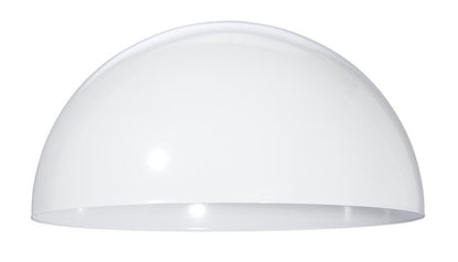 10" Diameter, Modern Half-Dome Metal Lamp Shade - White Finish