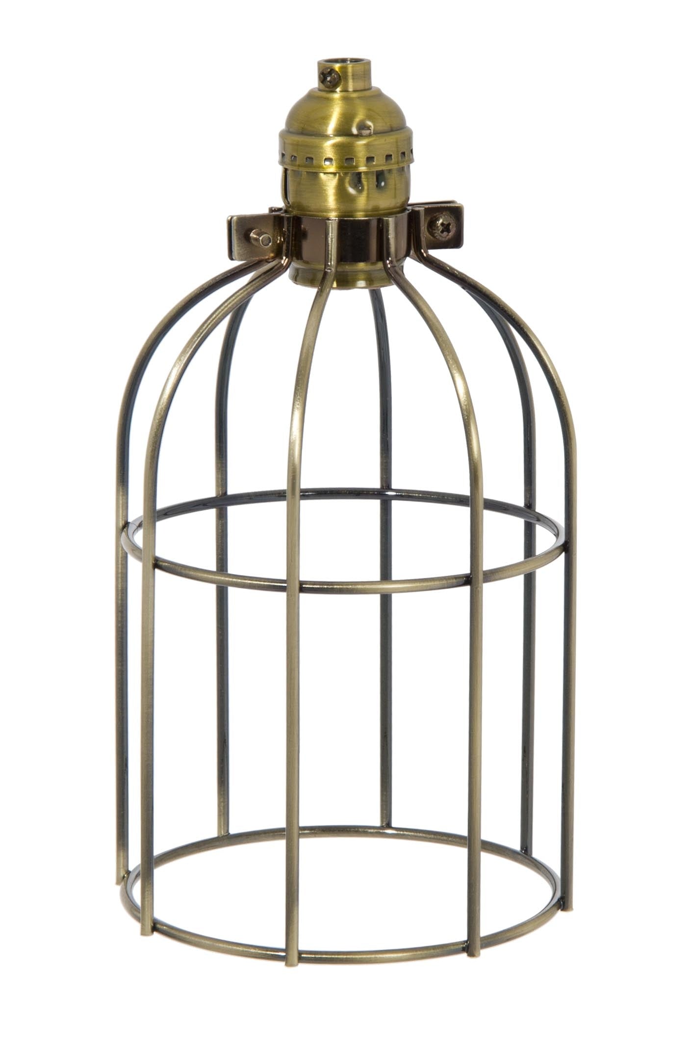 Metal lamp store cage