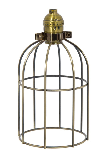 Polished Nickel Finish Steel Wire Bulb Cage, Clamp On Socket Type