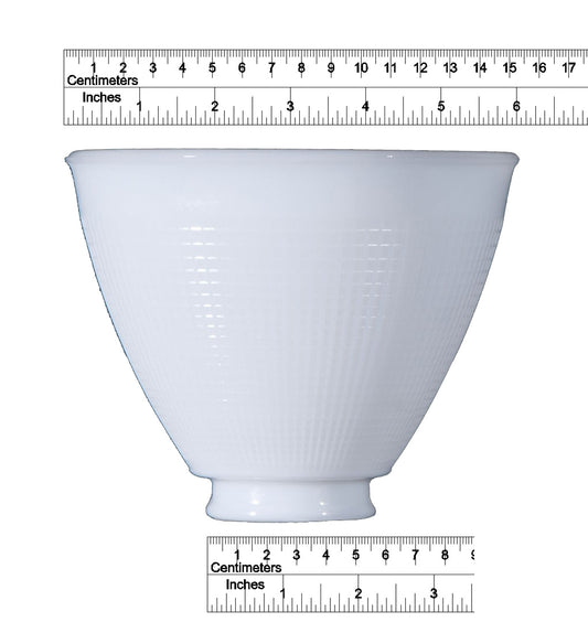 6 inch IES Opal Glass Reflector Shade, 2-1/4 inch fitter