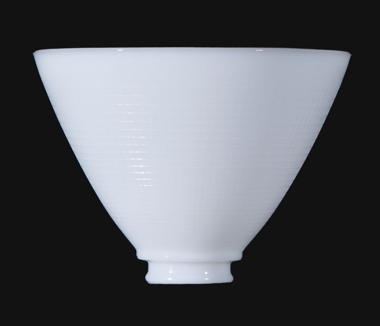 8 inch I.E.S Opal Glass Reflector Shade, 2-1/4 inch fitter