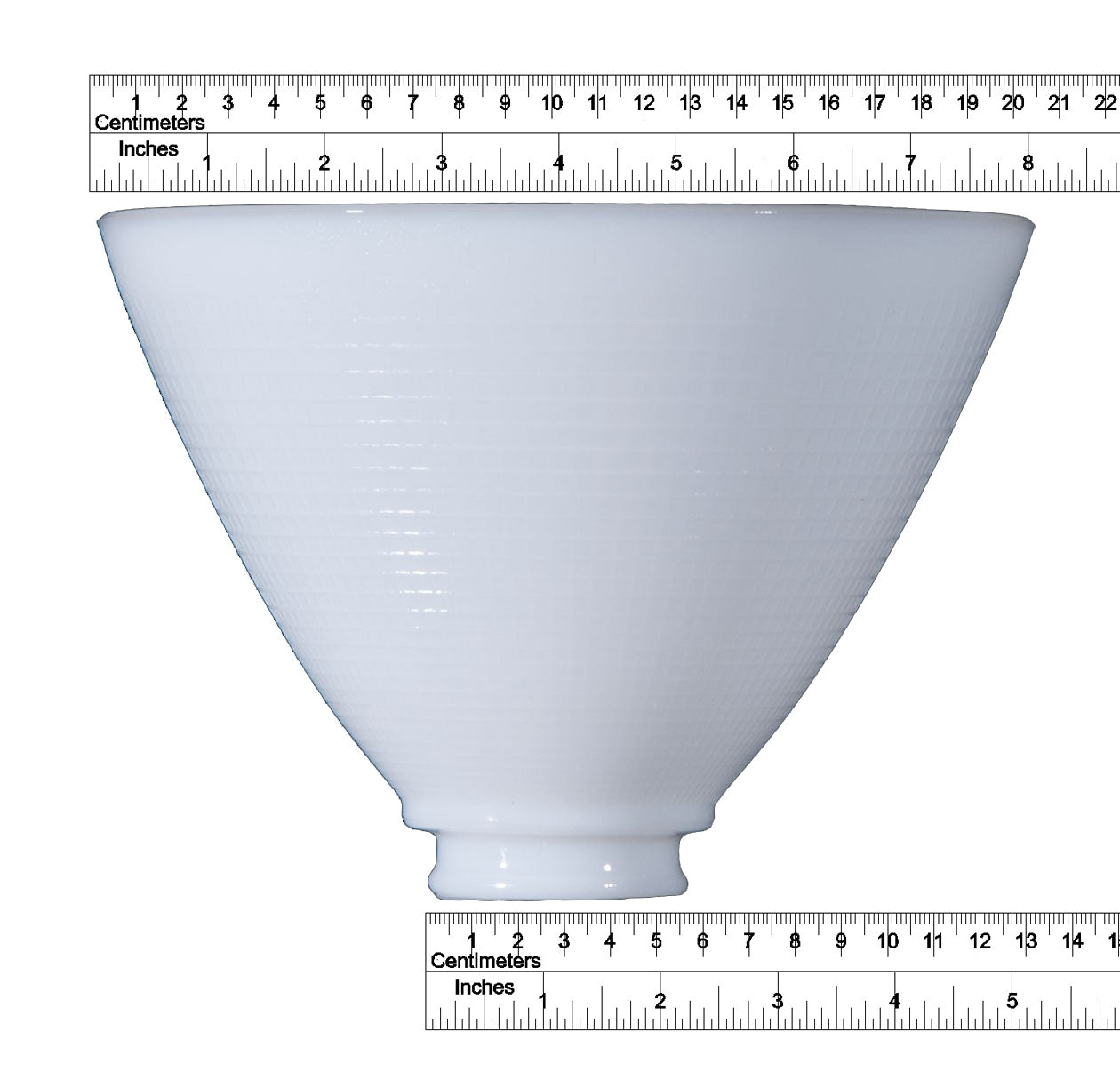 8 inch I.E.S Opal Glass Reflector Shade, 2-1/4 inch fitter