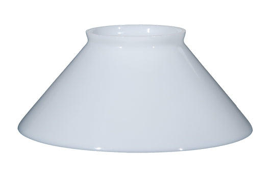 14 inch USA-made Opal Glass Slant Shade, 5-3/4 inch top fitter