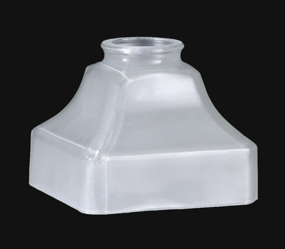 5 inch diameter Wide Straight Side Inside Sandblasted Mission Fixture Shade, 2-1/4 inch lip fitter