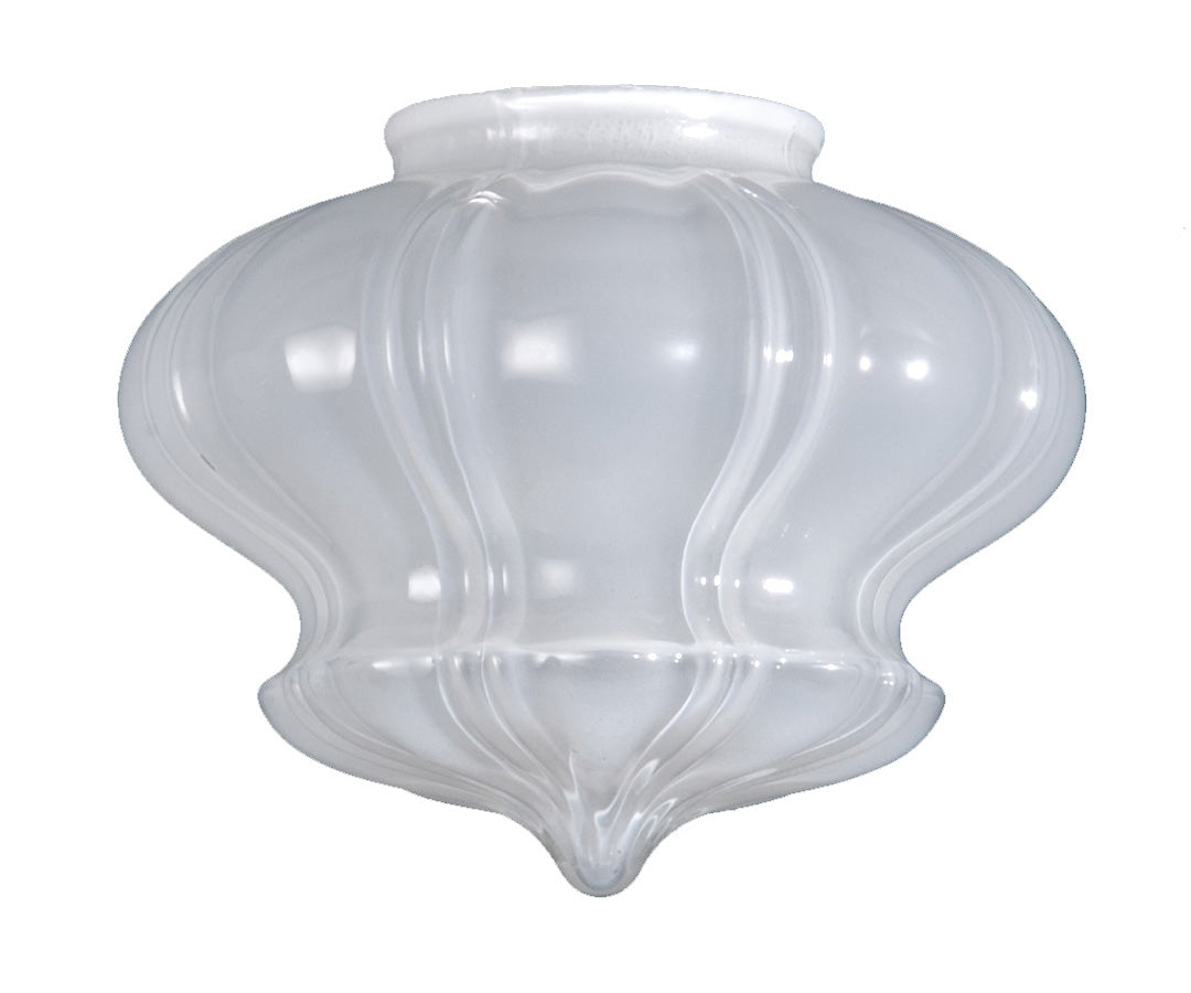 The Kings Bay Frosted Glass Flame Lamp Shade – 3 1/4 Inch Fitter – Antique Style