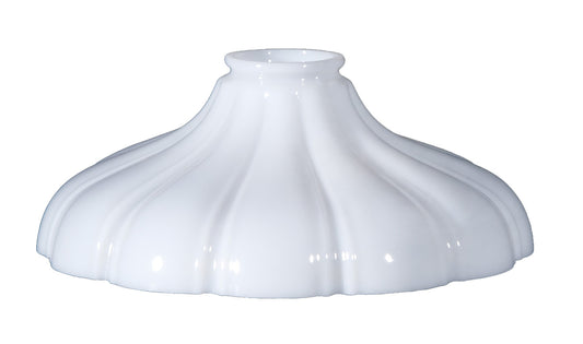 9 inch diameter Extra Wide Opal Glass Sheffield Style Fixture Shade, 2-1/4 inch lip fitter
