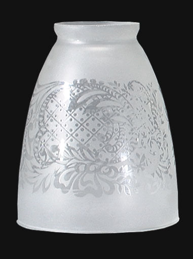 5 inch tall Satin Etched Fixture Shade, 2-1/4 inch lip fitter