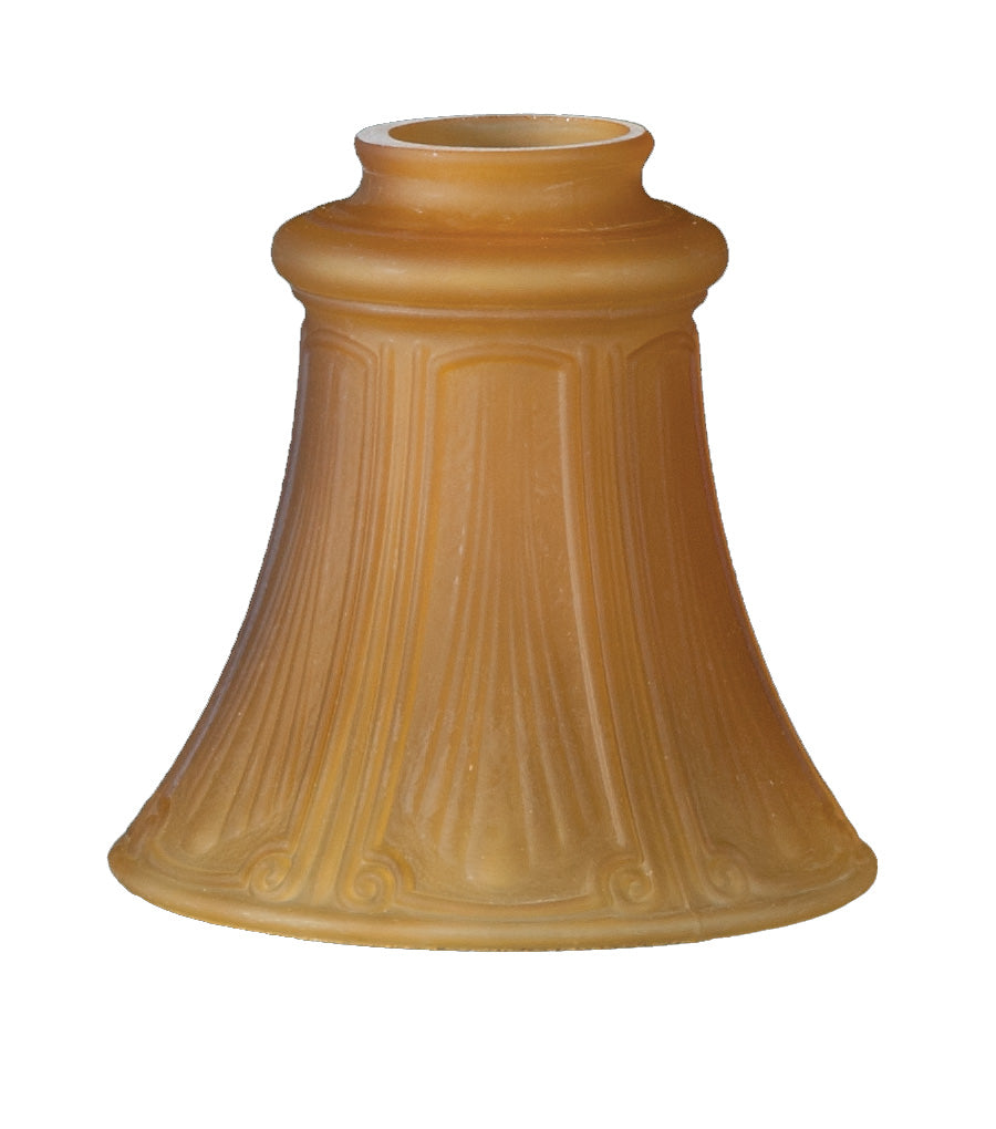 5-1/2 inch tall Satin Amber Pan Light Fixture Shade, 2-1/4 inch lip fitter