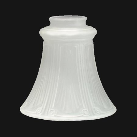 5-1/2 inch tall Satin Crystal Pan Light Fixture Shade, 2-1/4 inch lip fitter