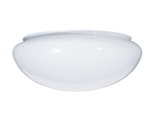 11-1/2 Inch Diameter White Glass Retro Dome Shade