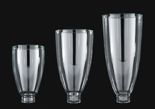 Clear Colonial Lamp Shades or Globes, 1-5/8" Fitter Size 