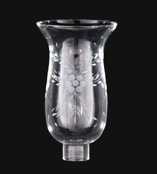 Clear Cut Flower Hurricane Shade or Globe, 1 5/8" Fitter Size