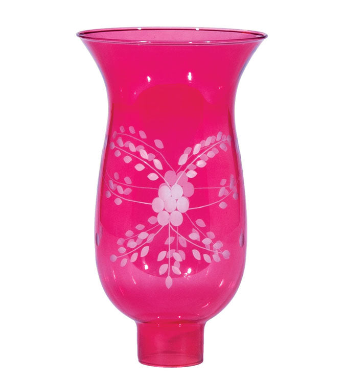 Cranberry Hurricane Shade or Globe Cut Flowers Design, 1-5/8" Fitter Size